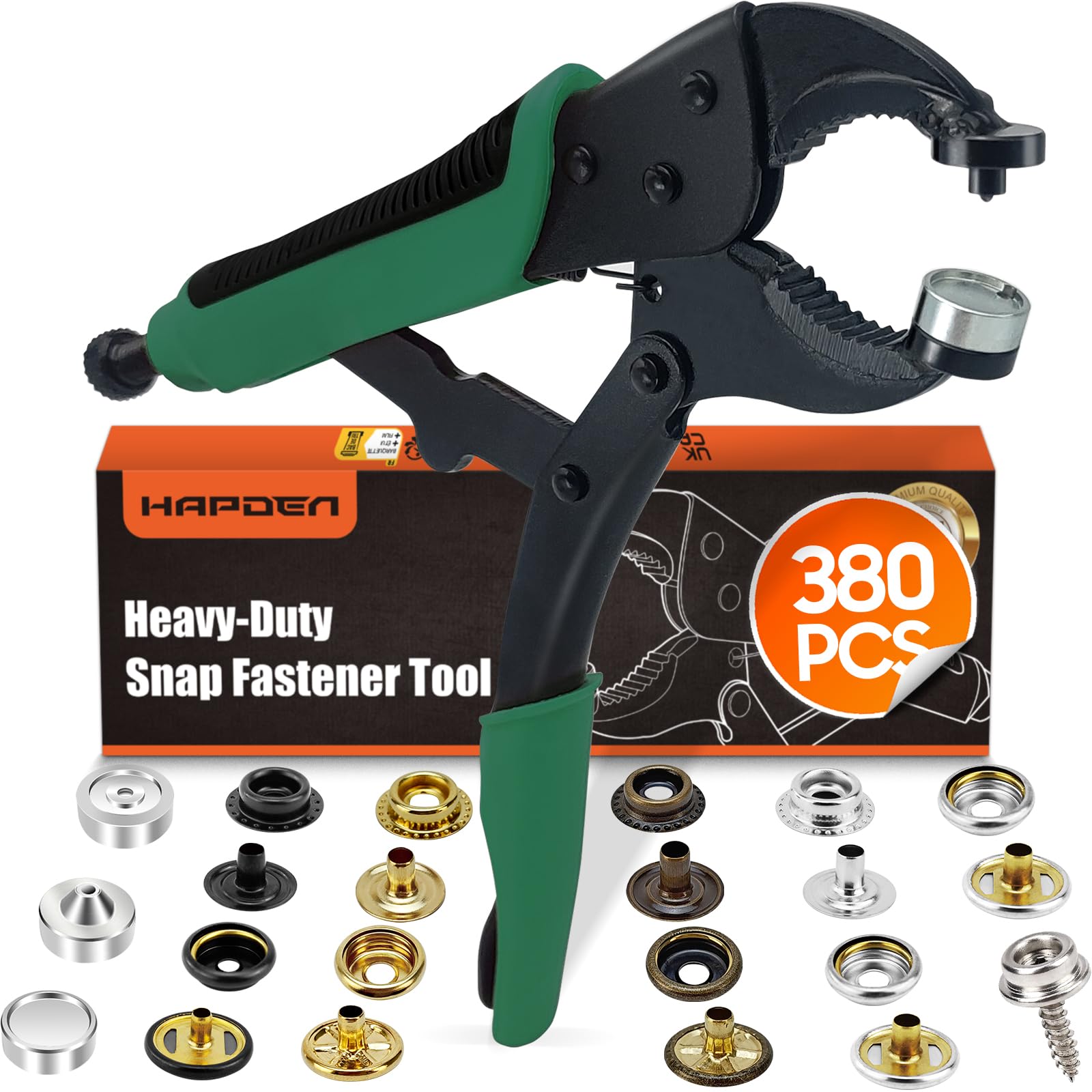 Photo 1 of ***HAS ISSUES WITH TOOL FULLY SETTING SNAPS IN PLACE**** Heavy Duty Snap Fastener Tool, Snap Setter Tool with 100 Sets 4 Color Boat Cover Snaps, Snap Repair Kit, Repairing Boat Covers, Canvas, Fabric, Tarps