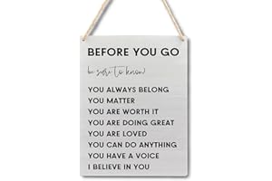 Ryeolo Positive Affirmations Wall Decor, Inspirational Wood Signs Wall Hanging for Classroom Kids Room Decor, Positive Affirmations for Kids, 7.8x10.2 Inches Wall Pediments