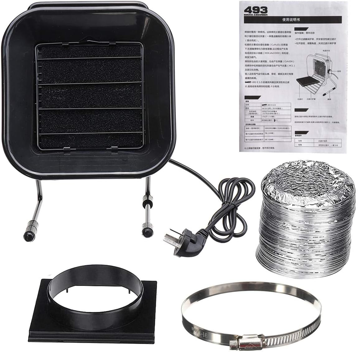 30W 220V Soldering Iron Smoke Absorber Remover Fume Electrostatic Fan with 3M Pipe，Superb Craftsmanship ，High Quality Welding
