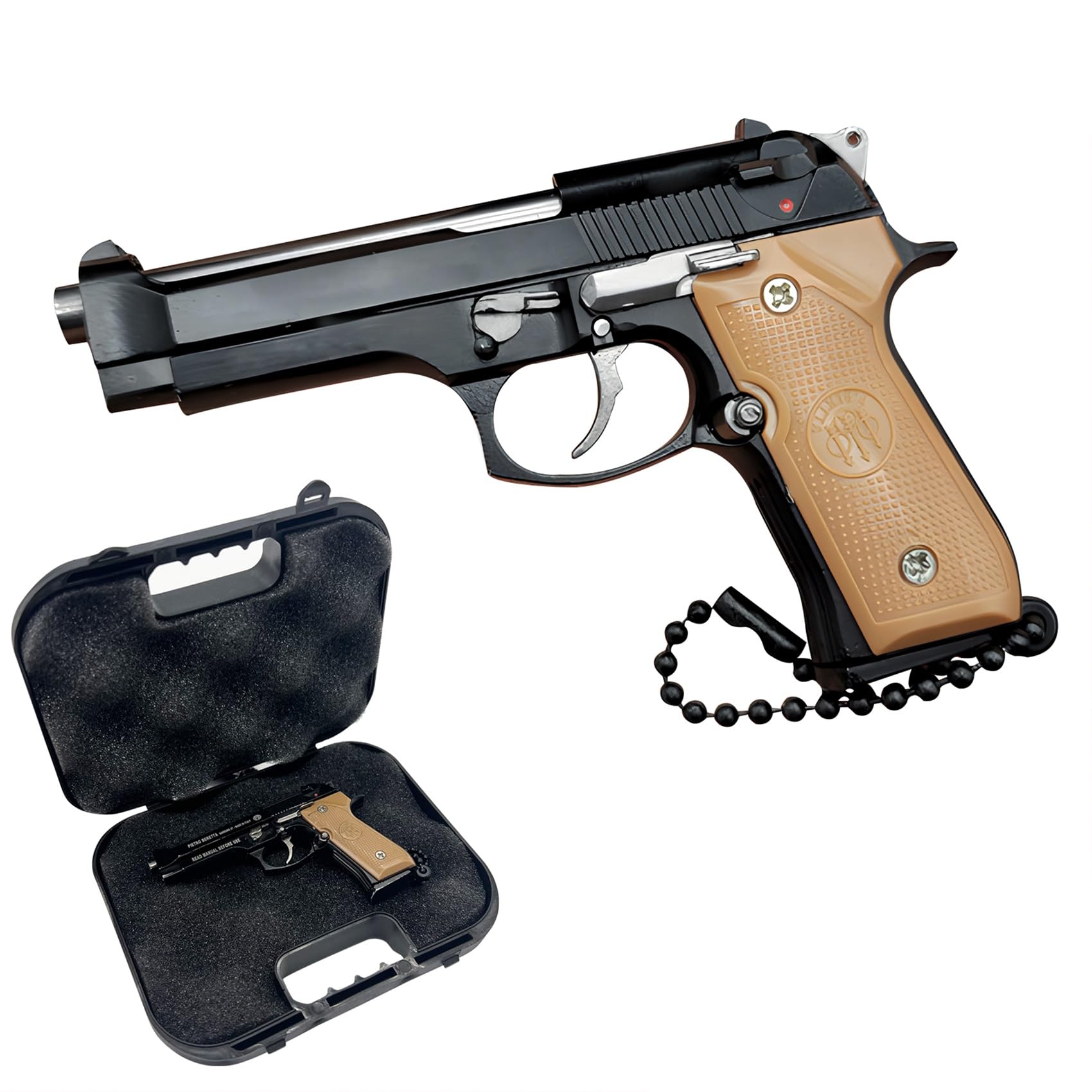 Photo 1 of Higold Mini Keychain Accessories, Tactical Tiny Keychain Guns Model Gift, Cool Pistol Shape Key Chain for Men