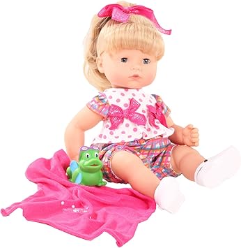 gotz 1118234 maxy aquini badepuppe badebaby blonde haare und blaue schlafaugen mit 8 teiligem zubehor 42 cm