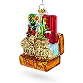 Landmarks of Rome, Italy Glass Christmas Ornament