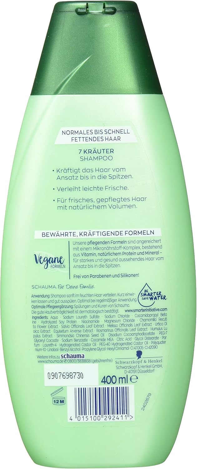 Schauma 7 Herbal Shampoo 400 ml, 400 ml (Pack of 1) - Image 3