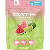 Oath Nutrition Hydration Electrolyte Powder, Complete Electrolyte Blend for Rapid Hydration and Muscle Support, 16 Single-Serve Packets, Watermelon Lime