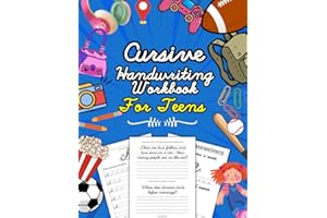 Cursive Handwriting Workbook for Teens: Learn Cursive Writing & Practice Penmanship Book for Young Adults & Teenagers - Beginners, Alphabet, Sentences, Riddles, Practice Pages