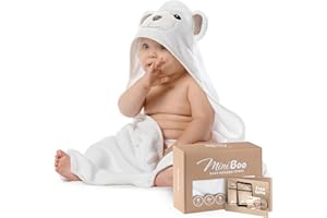 Premium Ultra Soft Organic Bamboo Baby Hooded Towel with Unique Design – Hypoallergenic Baby Towels for Infant and Toddler – 