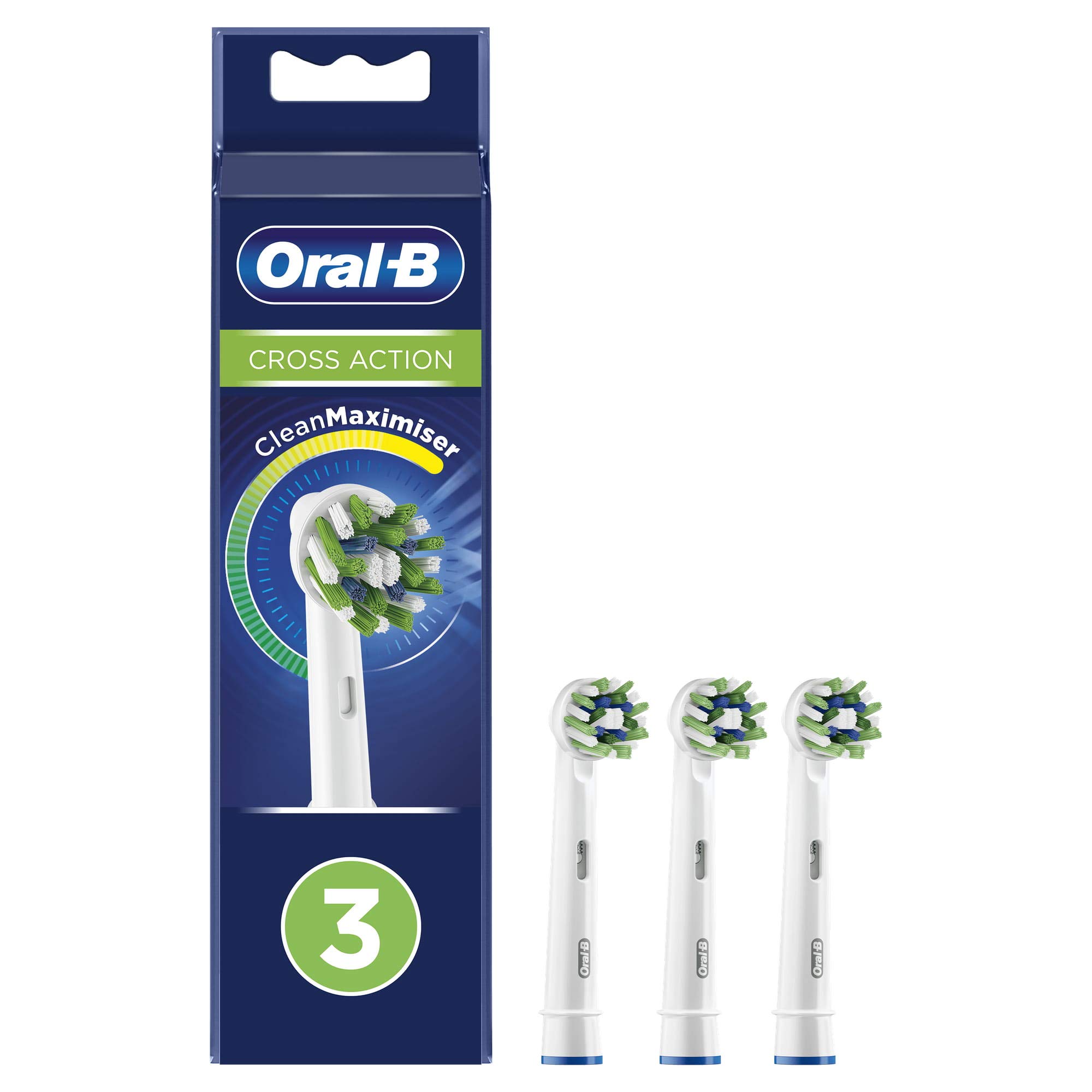 Oral-B CrossAction Brush with CleanMaximizer Technology, Pack of 3