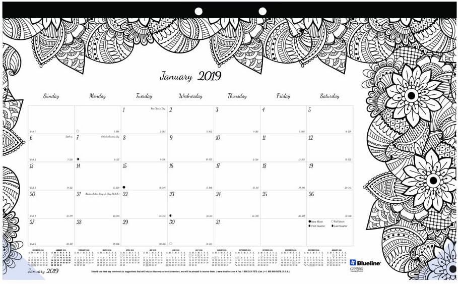Best 2018-2019 coloring desk calendar
