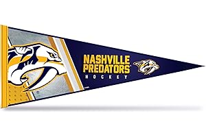Rico Industries NHL Hockey Nashville Predators Primary 12" x 30" Felt Wall Décor Pennant - Great for Home/Bed Room/Man Cave D