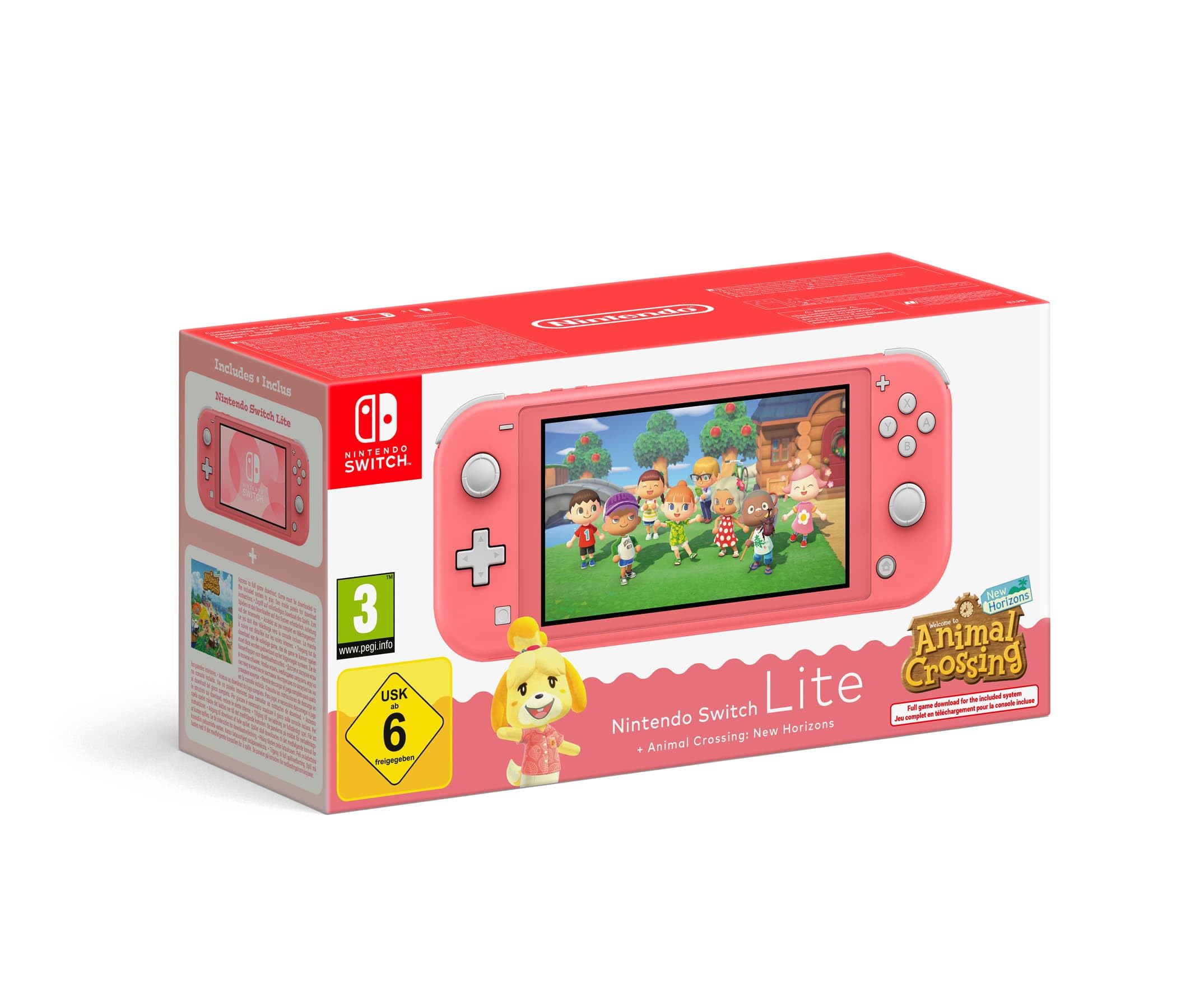 Nintendo Console Switch Lite + Animal Crossing: New Horizons (corallo)