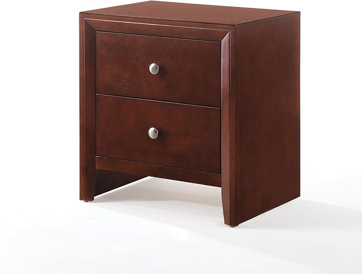Amazon Com Acme Ilana Nightstand Brown Cherry Finish Furniture Decor