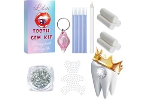 150PCS Libiti Tooth Gems Kit, Hearts and Arrows Tooth Gems, Shining DIY Teeth Gems, Flat Bottom Round Gemstone Style 150PCS