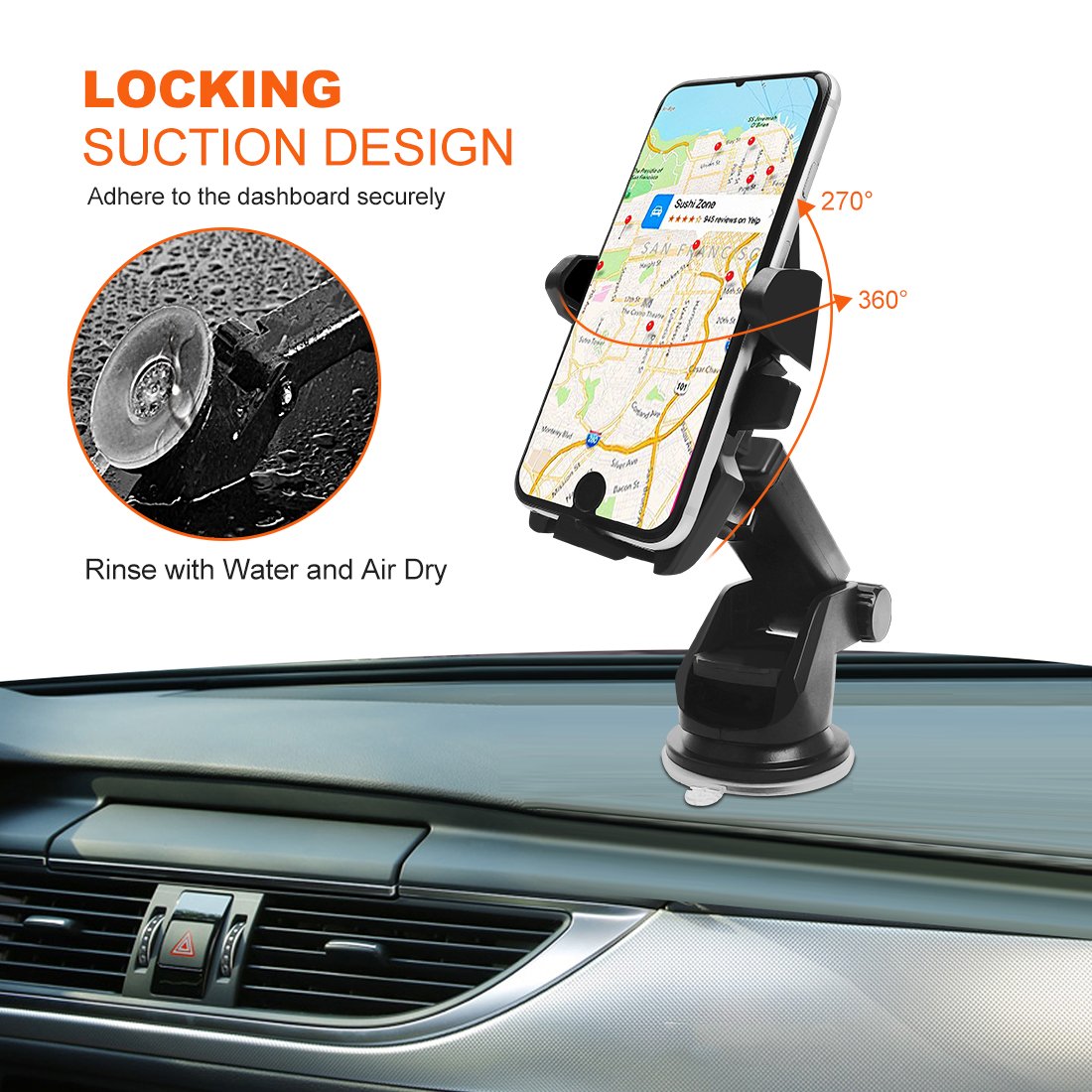 MANORDS Universal Car Mount Holder iPhone, Long Neck One