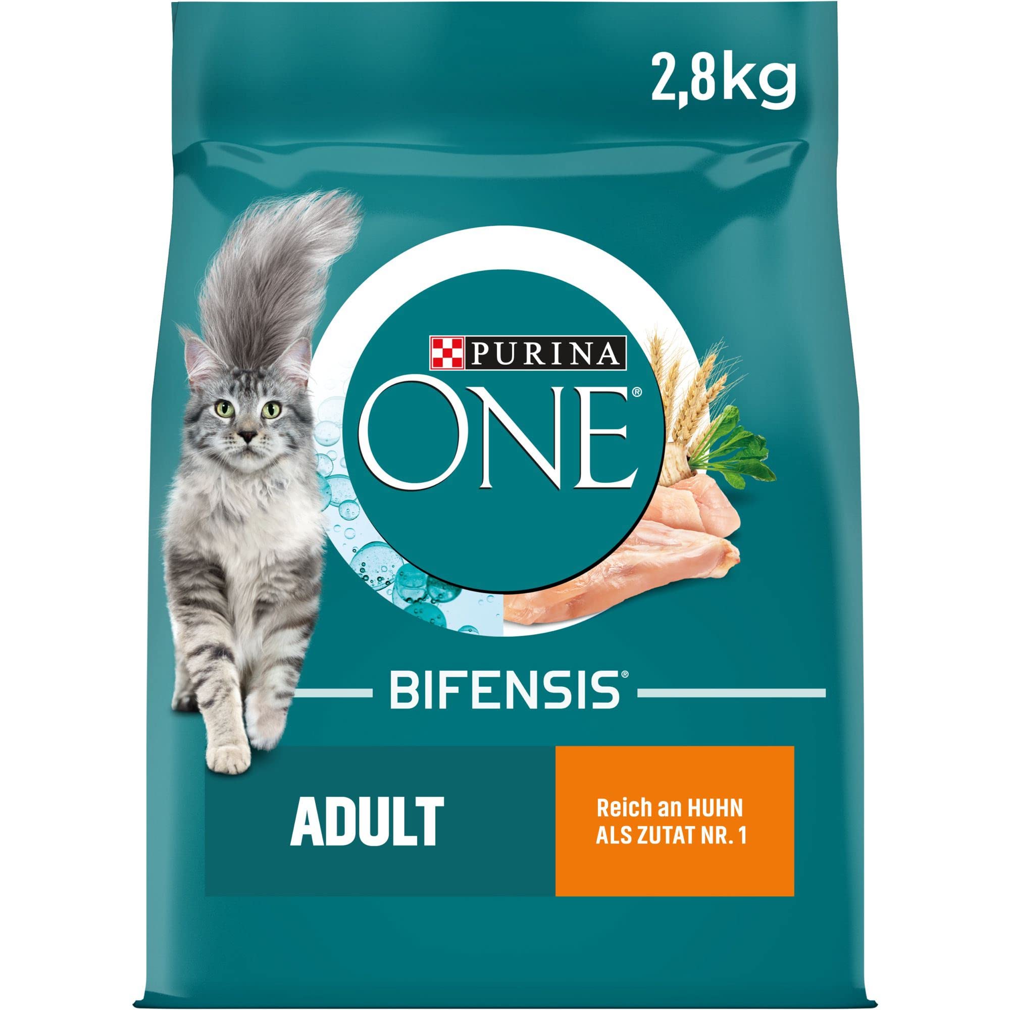 PURINA ONE BIFENSIS Adult Dry Cat Food: Rich in Chicken, Strengthens Natural Defences, for Healthy Bones, Skin, Teeth & Urinary Tract I from 1 Year