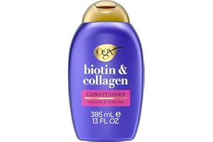 OGX Thick & Full + Biotin & Collagen Volumizing Conditioner, Nutrient-Infused Conditioner with Vitamin B7 Biotin Gives Hair Volume & Body for 72+ Hours, Sulfate-Free Surfactants, 13 fl. Oz
