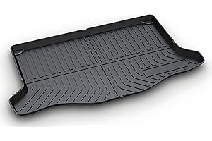 YQBRAND Fit Cargo Liner - All-Weather Cargo Mats Compatible with Honda Fit 2014-2020，3D Custom-Fit Waterproof Non-Slip Durable Odorless TPO Trunk Tray Floor Mat with High-Raised Lip