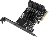 Fdit PCIe SATA Card 6 Port 6Gbps SATA Controller Expansion Card PCI-e x4 3.0 to view 8