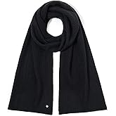 KVSS 100% Pure Cashmere Scarf for Women & Men Lightweight Knit Rib Scarves Ultra Soft | Luxury from Inner Mongolia