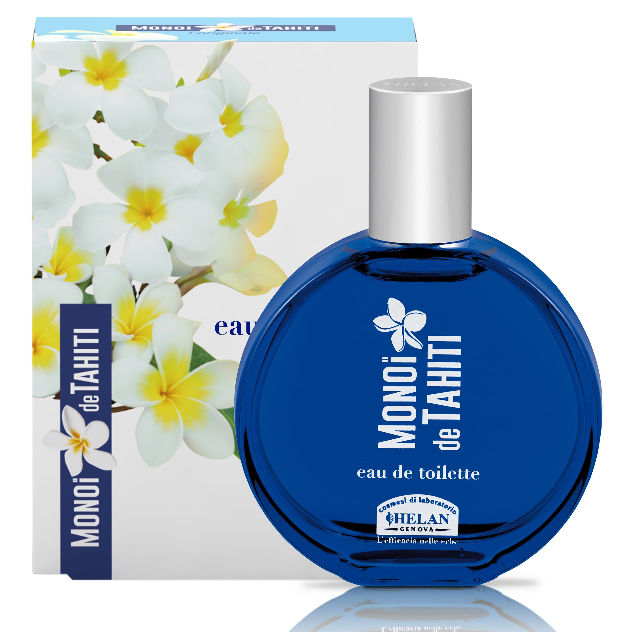 Helan, Monoi de Tahiti - Perfume for Women with Coconut Oil and Tiare Flowers, Floral Womens Perfumes, Vanilla Perfume - Exotic, Gourmand and Fruity Fragrance, Eau de Toilette 50 ml - Made in Italy