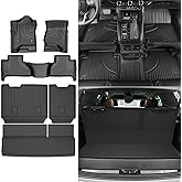 AOMSAZTO Floor Mats and Cargo Liner for 2015-2020 Chevy Tahoe/GMC Yukon (Not for XL) - 1st & 2nd Row All Weather Protection Accessories Waterproof Car Trunk Mat