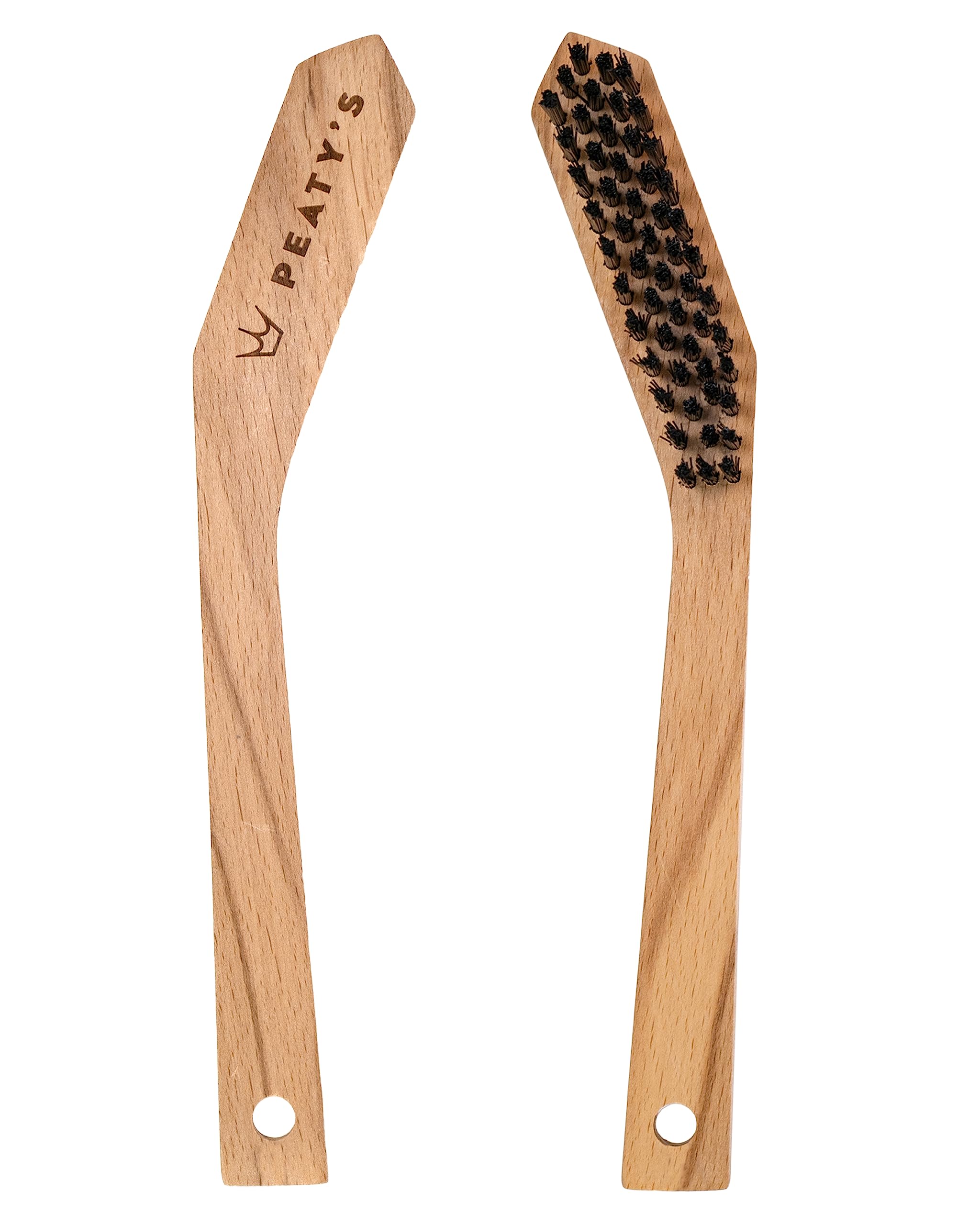 Peaty's Bicycle Drivetrain Cleaning Brush - Angled Head Bike Cleaning Brushes, Beech Wood Handle, Stiff Durable Bristles, For MTB, Road and Gravel Bikes, Chains, Components & Frames