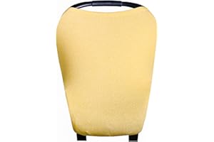 Baby Car Seat Cover Canopy and Nursing Cover Multi-Use Stretchy 5 in 1 Gift "Marigold" by Copper Pearl