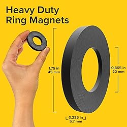 Heavy Duty Ring Magnets - Ultra Strong 1.75 Inch