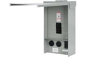HIWELD Temporary Power Outlet Panel with 20, 30, and 50-Amp Receptacle Installed,RV Electrical Outlet Panel with Breaker