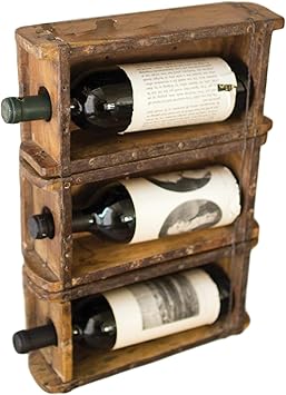 Amazon Com My Swanky Home Vintage Wood Brick Mold Hanging Wine