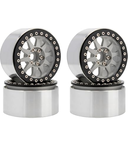 Losi Black Beadlock Felgen (2) Silber – Passend Für DBXL-E – Robustes RC-Zubehör