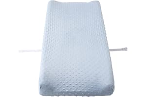 BLACKLEAF BABY Baby Plush Dot Changing Pad Covers, Diaper Changing Table Pad Sheet Covers for Newborns Infants Baby Boys Girls (Baby Blue)
