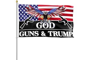 AZURTIS Trump 2024 Flag 3x5 Outdoor God Guns and Trump Flag 150D Premium Polyester Trump US American Patriotic Eagle Flag with Brass Grommets for Outdoor Indoor Room Wall