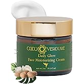 Coco Verdure Daily Glow Face Moisturizing Cream - Ultra Hydrating Facial Moisturizer with Vitamin E, Jojoba Oil & African Shea Butter. Lightweight, Nutrient Rich Formula for Dry, Sensitive Skin. 2oz