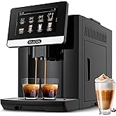 Zulay Magia Fully Automatic Espresso Machine With Grinder - 19 Customizable Coffee Options - Auto-Cleaning For Easy Maintenan