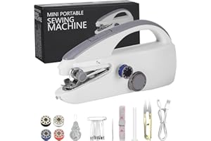 OKYUK Sewing Machine, Handheld Sewing Machine for Beginners, Two Speed Adjustment, Easy to Use and Fast Stitch Suitable for Clothes,Fabrics, DIY Home Travel (Grey)
