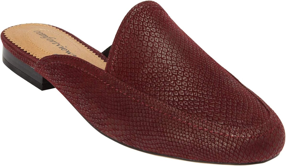 wide width clear mules