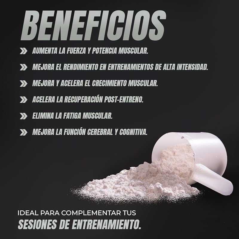 100% Creatina Monohidratada, Dose Alta | 5g de Creatina por dose | Promove o crescimento muscular e melhora a resistência física | Alta solubilidade | 300g Sem sabor