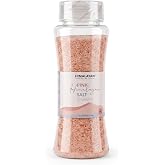 Himalayan Secrets Pink Cooking Salt Shaker, Fine Grain - 17.6 oz (500g) | Easy-pour butterfly top | comfortable grip handle | unrefined mineral-rich | Kosher Certified fine grain salt crystals