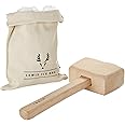 Viski Professional Lewis Ice Bag and Mallet, Manual Ice Crusher, Ice Crushers for Home Use, Bartender Kit & Bar Tools Kitchen Accessory, 12"