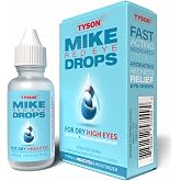 Tyson 2.0 Mike Red Eye Drops &ndash; 3-in-1 Lubricant Eye Drops for Dry, Red &amp; Irritated Eyes &ndash; Glycerin 0.5% &amp; Naphazoline HCl 0.03% Redness Reliever for Dry High Eyes, 0.5 fl oz Multi-Dose Bottle