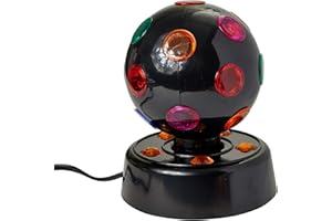Kicko 7 Inch Disco Light - LED Multi-Colored Revolving Lighting Ball - Perfect for Home and Party Decorations, Stage Lights, Rave, School Festivals, Stress Reliever