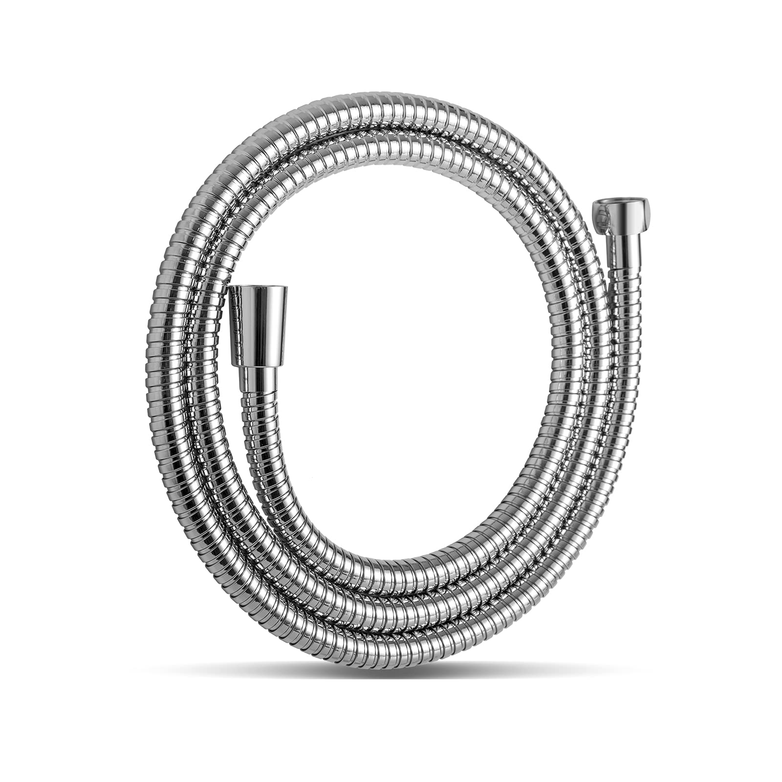 OFFO Shower Hose 2.5m,Stainless Steel Replacement High Pressure Shower Pipe Anti-Kink Shower Hose for Bath Taps Chrome