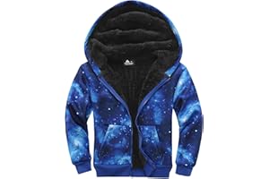 SWISSWELL Kids Fleece Hoodie Full Zip Hooded Sweatshirt Long Sleeve Cozy Jacket for Boys and Girls 6-16 Years Old