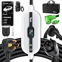 Tera Portable EV Charger - Level 1 & 2 J1772 Charging Station With 23ft Cable