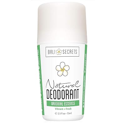 Bali Secrets Natural Deodorant - Organic &amp; Vegan - For Women &amp; Men - All Day Fresh - Strong &amp; Reliable Protection - 2.5 fl.oz/75ml [Scent: Original Essence
