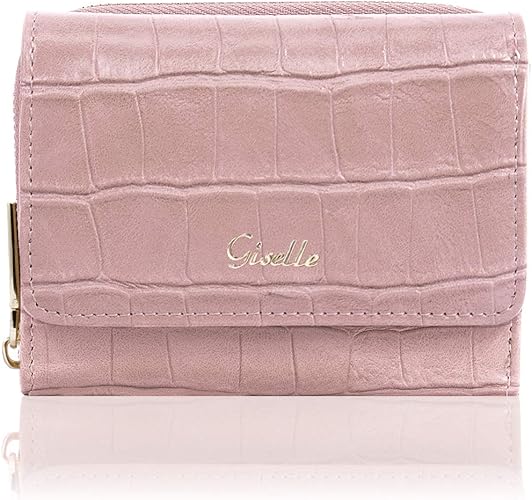 Amazon Co Jp Giselle 財布 三つ折り財布 ミニ財布 レディース コンパクト 小さい ミニウォレット 小銭入れ カード入れ 大容量 シンプル フォーマル 3つ折り クロコ風型押し モーブピンク ジュエリー
