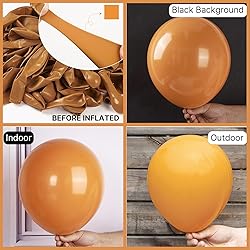 PartyWoo Burnt Orange Balloons 140 pcs Orange