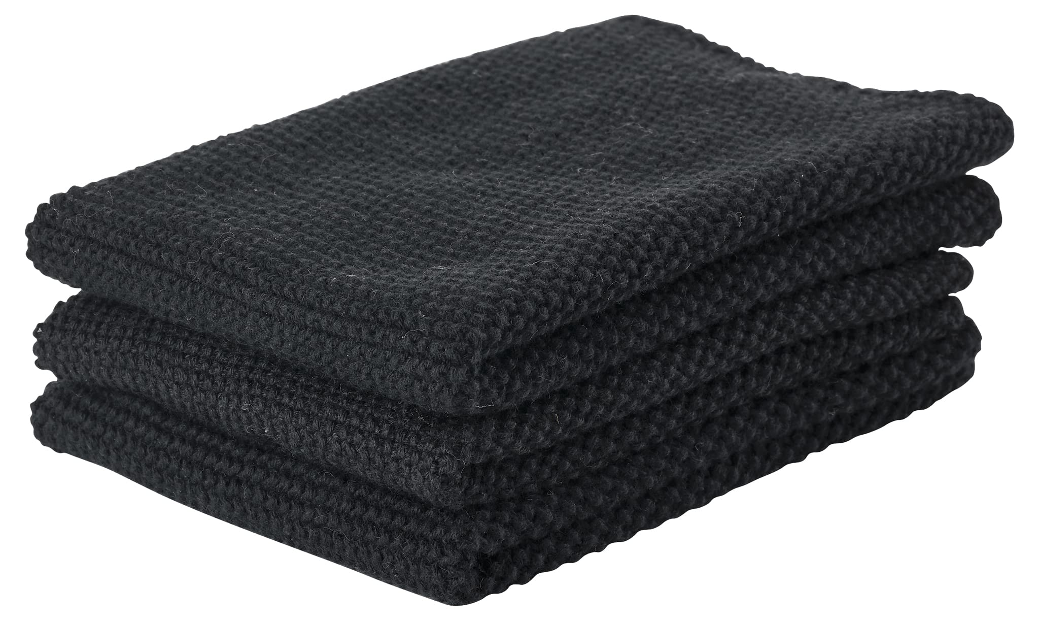 Zone Denmark Knitted Kitchen Cloth, Set of 3Colour: Zone Black