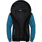 SWISSWELL Men Zip Up Hoodies Sherpa Lined Jacket Heavyweight Fleece Sweatshirt Winter Warm Hooded Coat