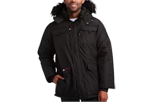 CANADA WEATHER GEAR Mens Winter Parka Jacket - Heavyweight Water & Wind Resistant Insulated Ski Jacket Puffer Coat Outerwear